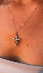 👑Crowned in Faith Cross Necklace (Gold & Silver)