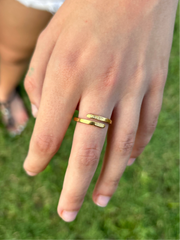 🙏 Trust God Engraved Ring (Gold & Silver)
