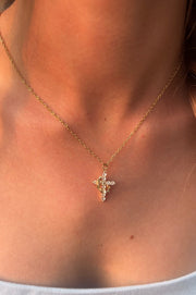 👑Crowned in Faith Cross Necklace (Gold & Silver)