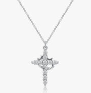 👑Crowned in Faith Cross Necklace (Gold & Silver)