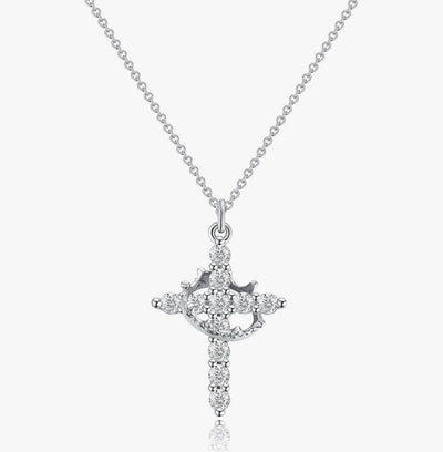 👑Crowned in Faith Cross Necklace (Gold & Silver)