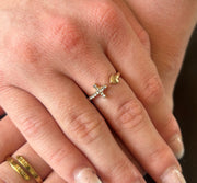 💖 Love Anchored in Faith Ring (Silver & Gold)